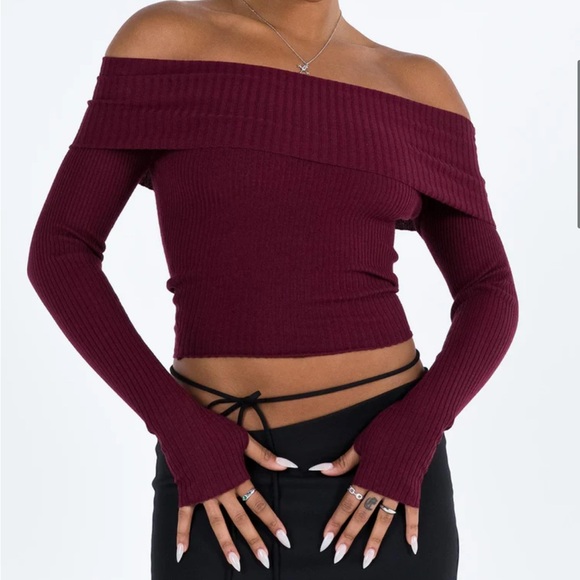 Princess Polly NWOT off the shoulder sweater - Picture 1 of 4